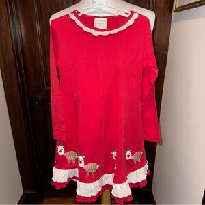 Lemon Loves Lime Christmas reindeer dress